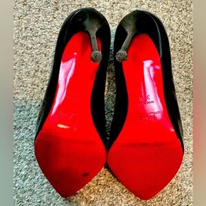 Christian Louboutin Patent Black Decollete, 100mm, EU 38 1/2